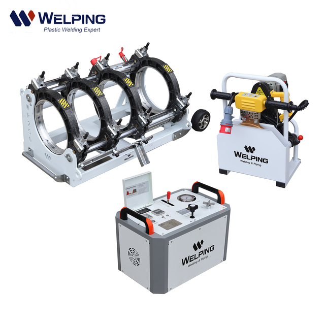 Máquina de soldagem de fusão hidráulica de tubulação hidráulica de alta série HDPE WP250A Pro